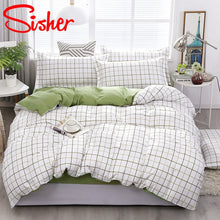 Load image into Gallery viewer, Sisher Simple Bedclothes Bedding Set With Pillowcase Pillow Case Duvet Cover Sets Bed Linen Single Double Full King Size Covers