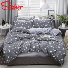 Load image into Gallery viewer, Sisher Simple Bedclothes Bedding Set With Pillowcase Pillow Case Duvet Cover Sets Bed Linen Single Double Full King Size Covers