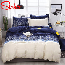 Load image into Gallery viewer, Sisher Simple Bedclothes Bedding Set With Pillowcase Pillow Case Duvet Cover Sets Bed Linen Single Double Full King Size Covers