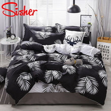 Load image into Gallery viewer, Sisher Simple Bedclothes Bedding Set With Pillowcase Pillow Case Duvet Cover Sets Bed Linen Single Double Full King Size Covers