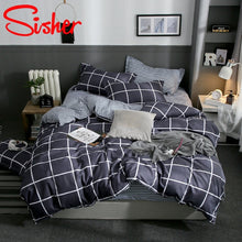 Load image into Gallery viewer, Sisher Simple Bedclothes Bedding Set With Pillowcase Pillow Case Duvet Cover Sets Bed Linen Single Double Full King Size Covers