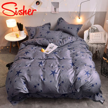 Load image into Gallery viewer, Sisher Simple Bedclothes Bedding Set With Pillowcase Pillow Case Duvet Cover Sets Bed Linen Single Double Full King Size Covers
