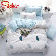 Load image into Gallery viewer, Sisher Simple Bedclothes Bedding Set With Pillowcase Pillow Case Duvet Cover Sets Bed Linen Single Double Full King Size Covers