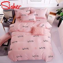 Load image into Gallery viewer, Sisher Simple Bedclothes Bedding Set With Pillowcase Pillow Case Duvet Cover Sets Bed Linen Single Double Full King Size Covers