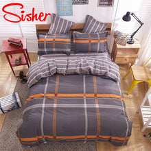 Load image into Gallery viewer, Sisher Simple Bedclothes Bedding Set With Pillowcase Pillow Case Duvet Cover Sets Bed Linen Single Double Full King Size Covers