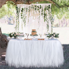 Load image into Gallery viewer, OurWarm Many Tulle Tutu Table Skirt Tulle Tableware for Wedding Decoration Baby Shower Party Wedding Table Skirting Home Textile