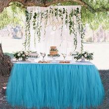 Load image into Gallery viewer, OurWarm Many Tulle Tutu Table Skirt Tulle Tableware for Wedding Decoration Baby Shower Party Wedding Table Skirting Home Textile