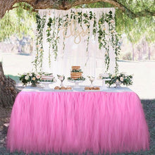 Load image into Gallery viewer, OurWarm Many Tulle Tutu Table Skirt Tulle Tableware for Wedding Decoration Baby Shower Party Wedding Table Skirting Home Textile