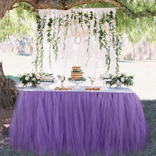 Load image into Gallery viewer, OurWarm Many Tulle Tutu Table Skirt Tulle Tableware for Wedding Decoration Baby Shower Party Wedding Table Skirting Home Textile