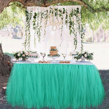 Load image into Gallery viewer, OurWarm Many Tulle Tutu Table Skirt Tulle Tableware for Wedding Decoration Baby Shower Party Wedding Table Skirting Home Textile