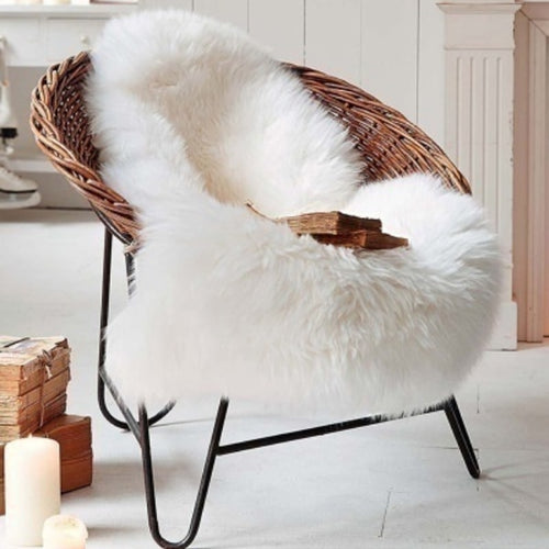 2019 New Faux Sheepskin Rug Soft Seat Pad Fluffy Bedroom Mat  Washable Hairy Bedroom Mats Bedside Rugs for Living Room