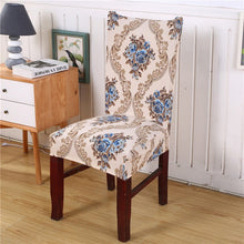 Load image into Gallery viewer, Floral Printing Stretch Elastic Chair Covers Spandex For Wedding Dining Room Office Banquet housse de chaise chair cover