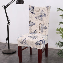 Load image into Gallery viewer, Floral Printing Stretch Elastic Chair Covers Spandex For Wedding Dining Room Office Banquet housse de chaise chair cover